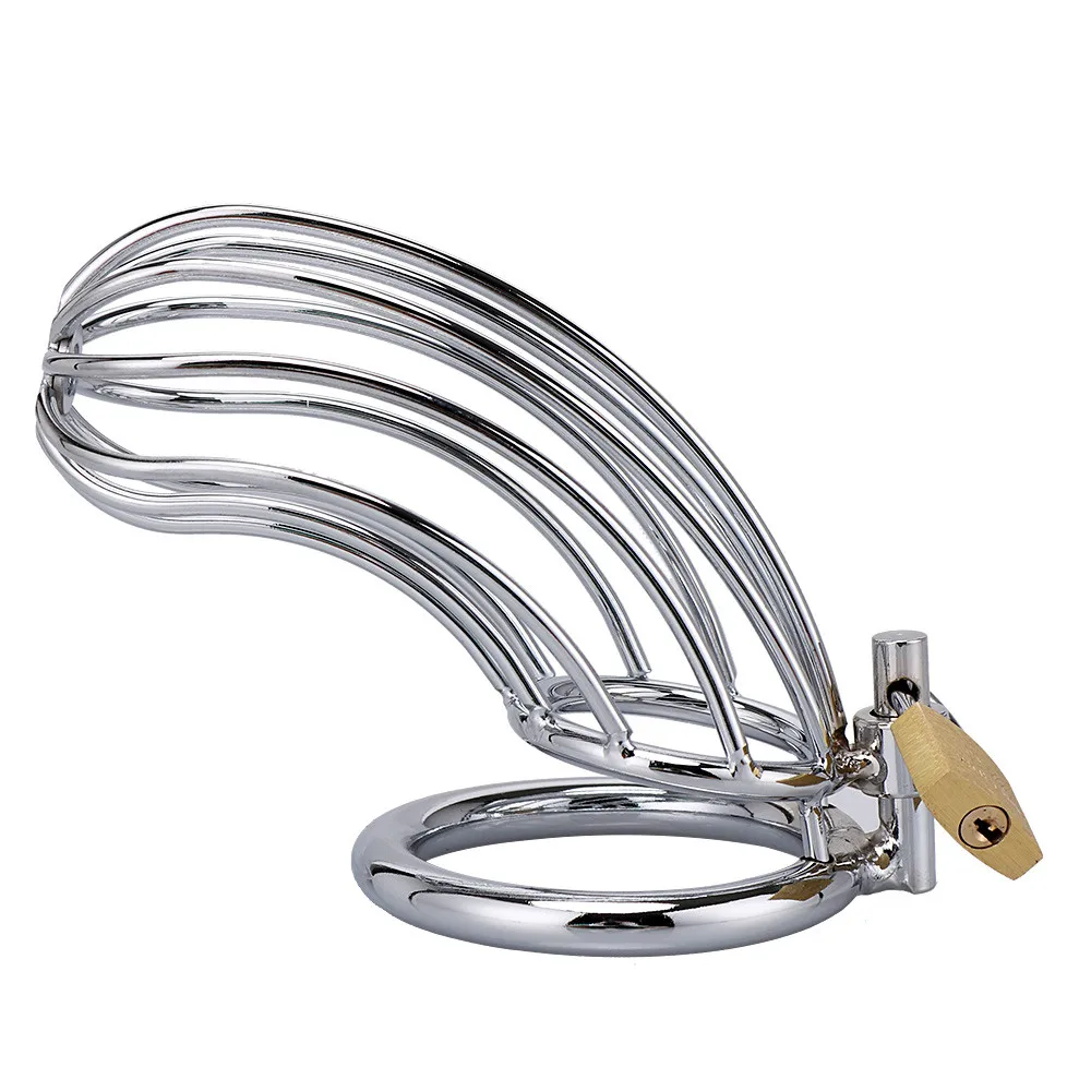 Lockable Stainless Steel Cock Cage Penis  Ring Sleeve Lock Cock Chastity Device Chastity Belt Cock Cage