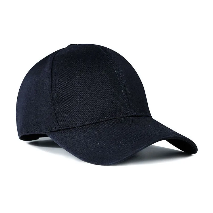 men black branded material baseball hat stylish  6 panel cap