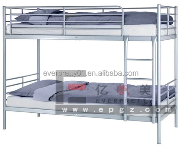 School Dormitory or Amry use Furniture Standard Size Pupil Metal Bunk Beds with Ladder and Guardrail for Student or Soldier