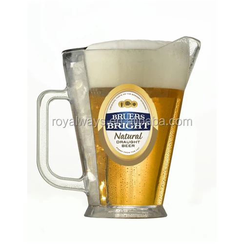 Royalway Design 60oz Acrylic Beer pitchers with ice core compartment, Acrylic Beer Jugs