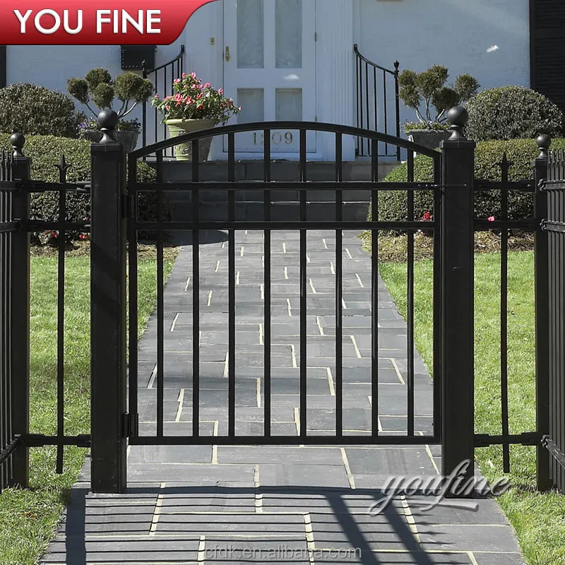 Outdoor Custom Steel Wrought Iron Main Gate Designs for Homes