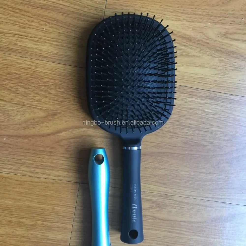 
beauty hair products round rubber hairbrush of hair salon /plastic hair brushes/paddle hair brush comb ningbo yinzhou wholesale 