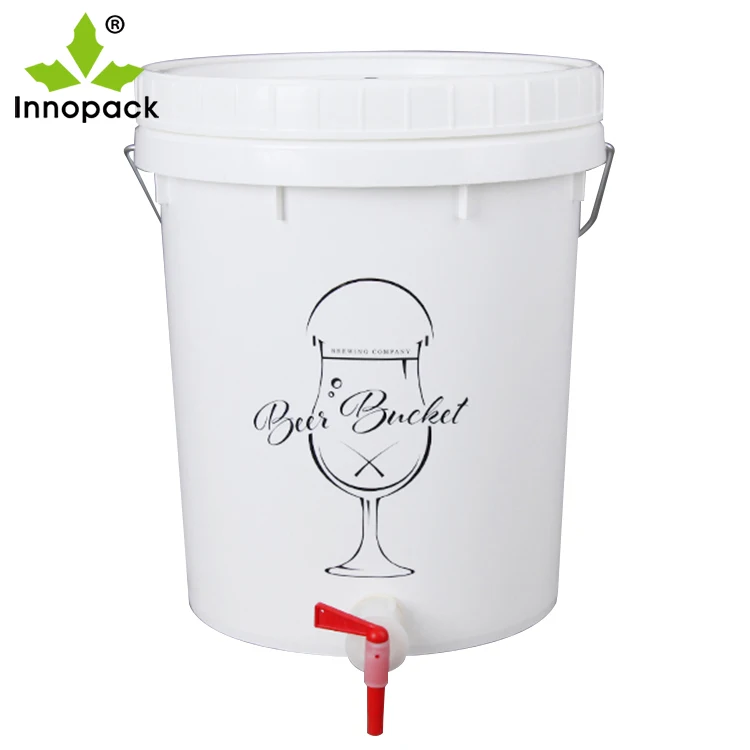 20  liter hot selling food grade plastic bucket with screw lid and tap