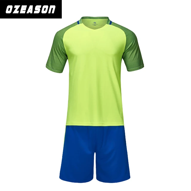 Wholesale cheap youth soccer team uniform sublimated custom blue soccer uniforms
