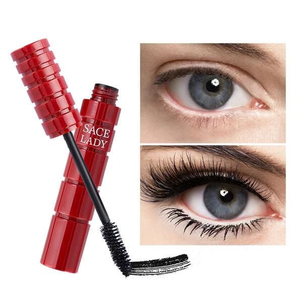 2020 high quality4D curling thick makeup waterproof 3d silk fiber mascara for extend eyelashes