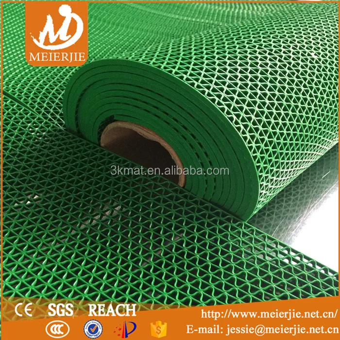 new style without backing PVC S Mat,swimming pool antislip sauna floor mat