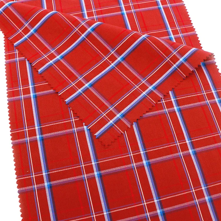 Customized Low Price 100% cotton yarn dyed woven shirting fabric