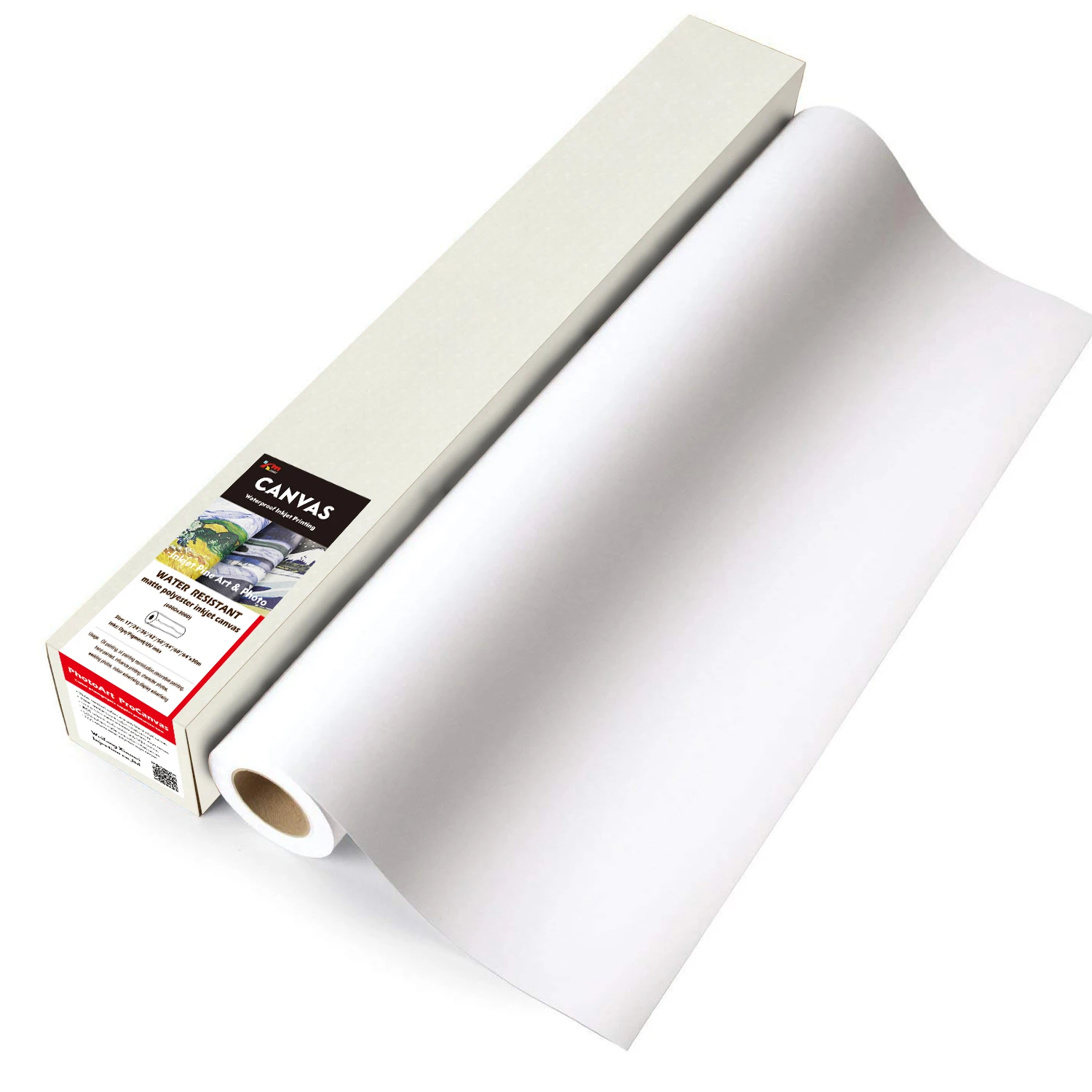 Waterproof  polyester blank stretch canvas roll for art painting