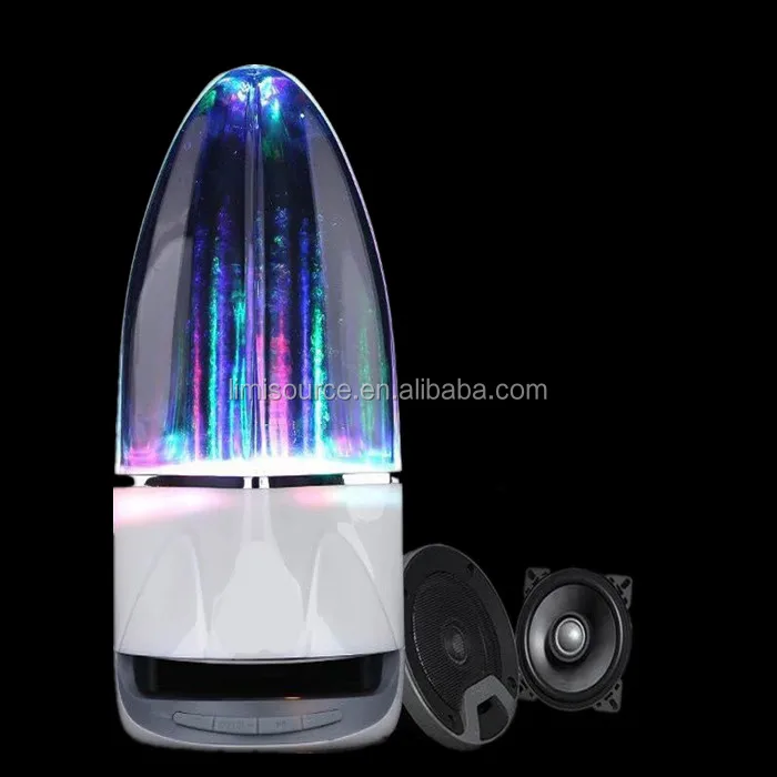 Gift Water Drop Subwoofer Colorful LED Lamp Fountain Water Dance Wireless Music Speaker Support TF Card Stereo Bass