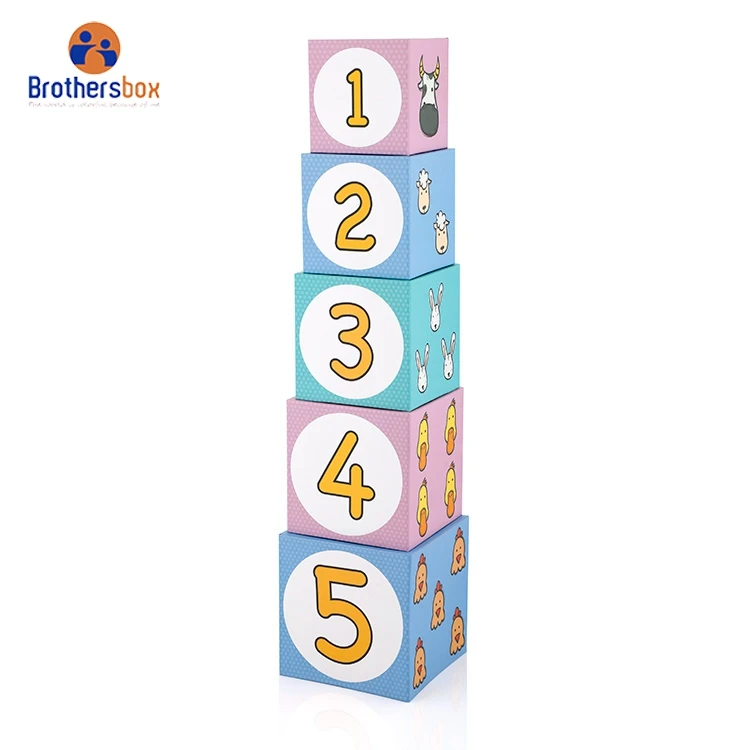 Cardboard toys stacking blocks