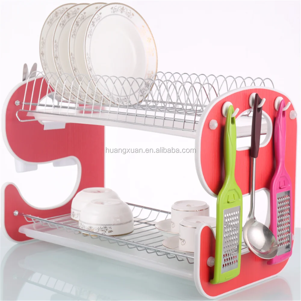 
Home accessories polished 2 tier kitchen cabinet stainless steel dish rack 
