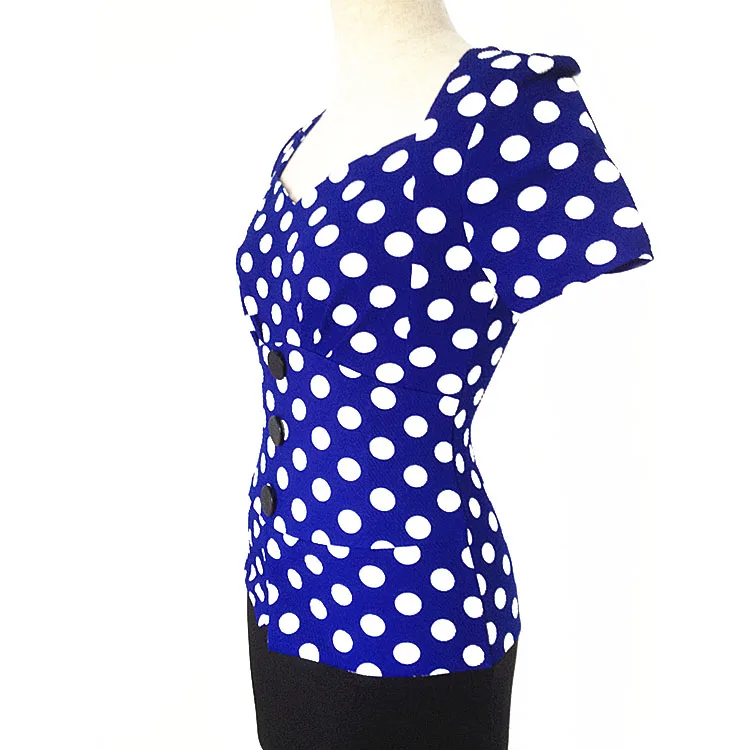 
In Stock Item Two Piece Office Dress Patchwork Dot Elegant Business Party Formal Bodycon Pencil Work Dresses 