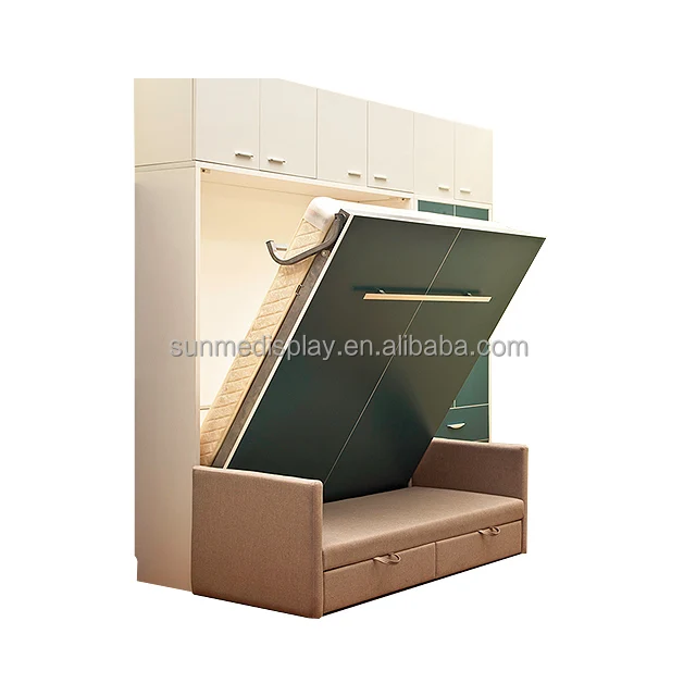 Modern style bedroom furniture set murphy wall bed with sofa