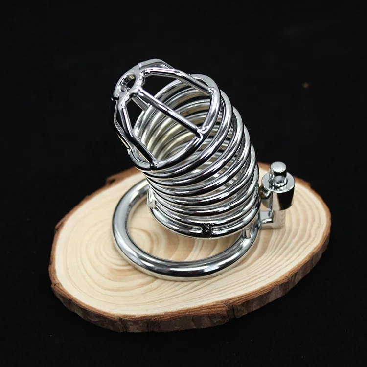 Padlock Spiral Cock Ring Sleeve Male Chastity Device Cage Cock Ring BDSM Male Adult Sex Toys