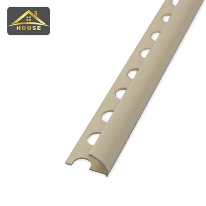 Foshan FSF Free sample Round opened Shaped PVC different color Tile Trim for corner and wall decoration