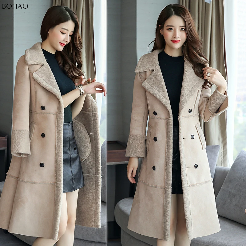 
China Best Selling Winter Fake Fur Coat Trench Coat 
