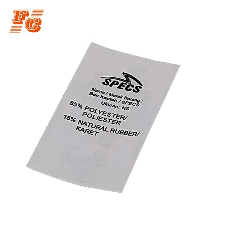 Print polyester washing instructions care label for clothing