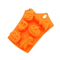 Food Grade Halloween Pumpkin Baking Tools Ghost Chocolate Kitchen Baking Molds Silicone Candy Cookie Mold