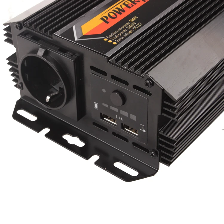 500W 12v dc to ac 110v/220v solar power inverter with solar charge controller