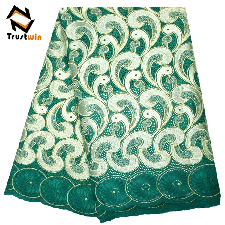 High quality african cotton fabrics big swiss voile lace in switzerland