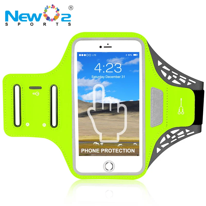 New 6 Inch Outdoor Waterproof Fitness Custom Mobile Phone Bags Running Armband Fabric Armband