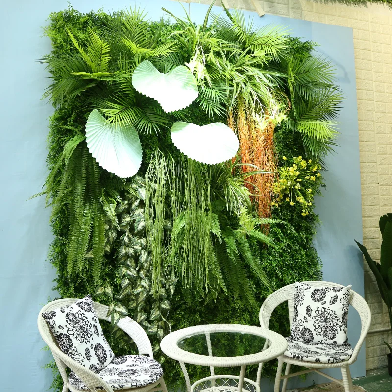 2019 trending outdoor/ indoor artificial moss grass for artificial vertical garden green wall panel home decoration