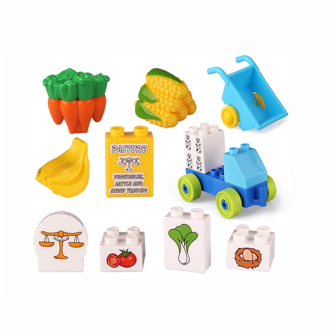 Preschool Early Learning Large Bricks Set Educational DIY Classic Construction Toy Plastic Building Blocks with Story