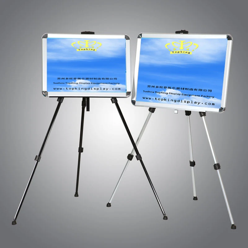 High quality adjustable tripod stand poster display racks advertisement for shop