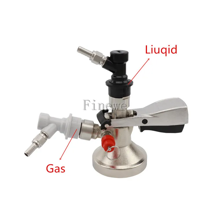 304 Stainless Steel Carbonation Cap Ball Lock Disconnect Keg Coupler Adapter Home Beer Brewing Conversion Kit