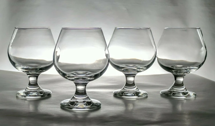 Crystal Barware Vintage Brandy Sniffers Glass Footed Cognac Glass