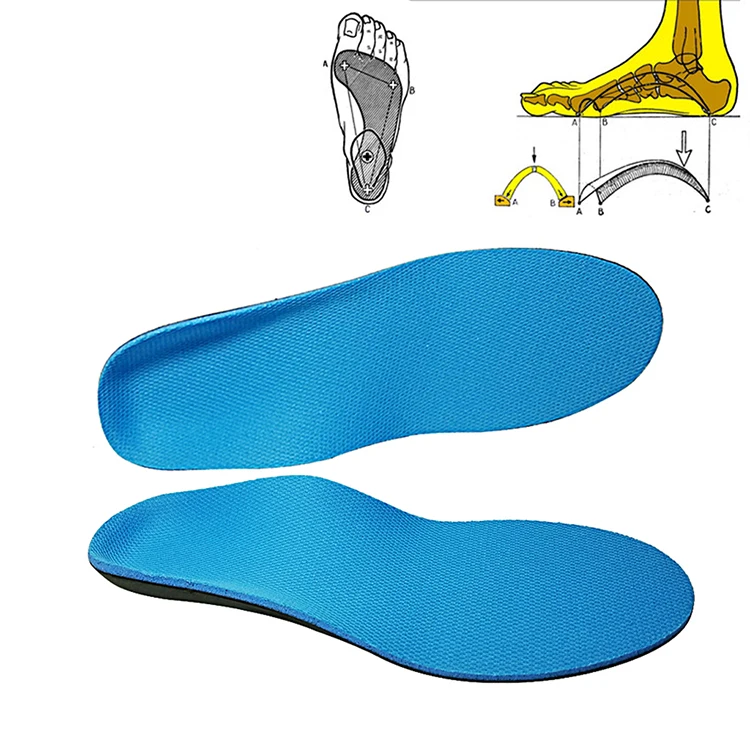 Anti Odor Fabric Walking Pad Shock Absorber Shoe Cushion Arch Support Reflexology Insole