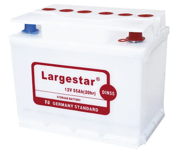 Hot-selling great power DIN55 12v dry charged car battery