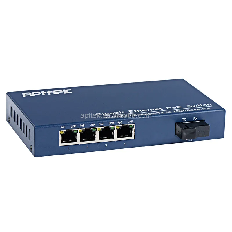 6-ports 10/100/1000Base 4 Lan port 2 SFP slots poe Ethernet switch
