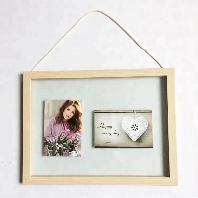 
2018 Trend Vintage Glass Photo Frame With Cream Rope for Photo Picture Display Frame 