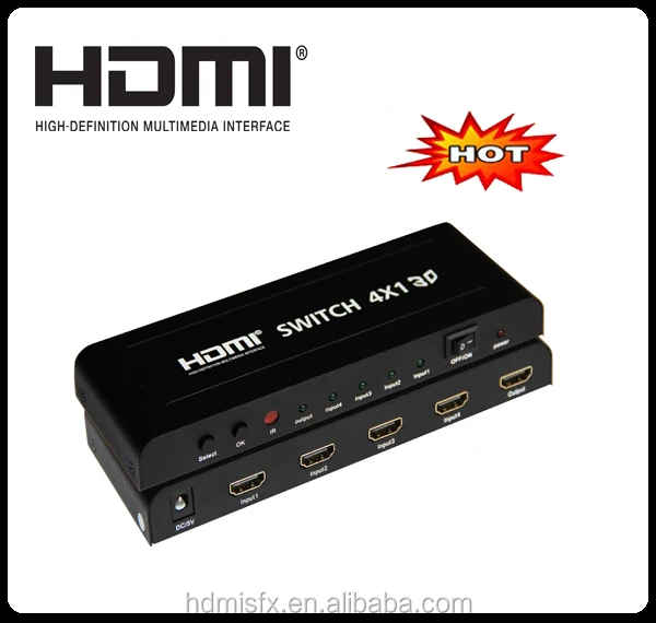 PIP 4 port HDMI switch 4 in 1 out,4K HDMI switch 4x1 with picture in picture