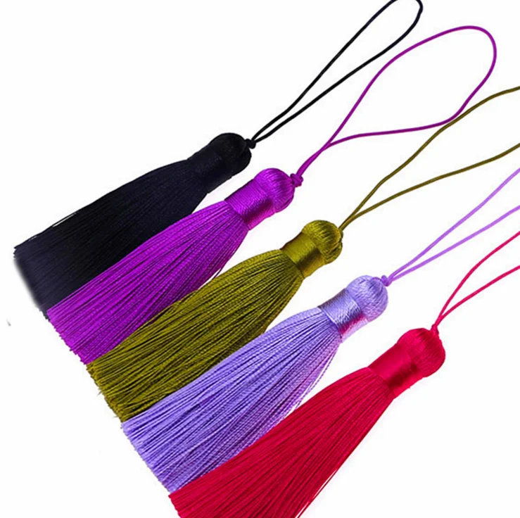 
16cm High Quality Polyester Silk Tassel with loop 