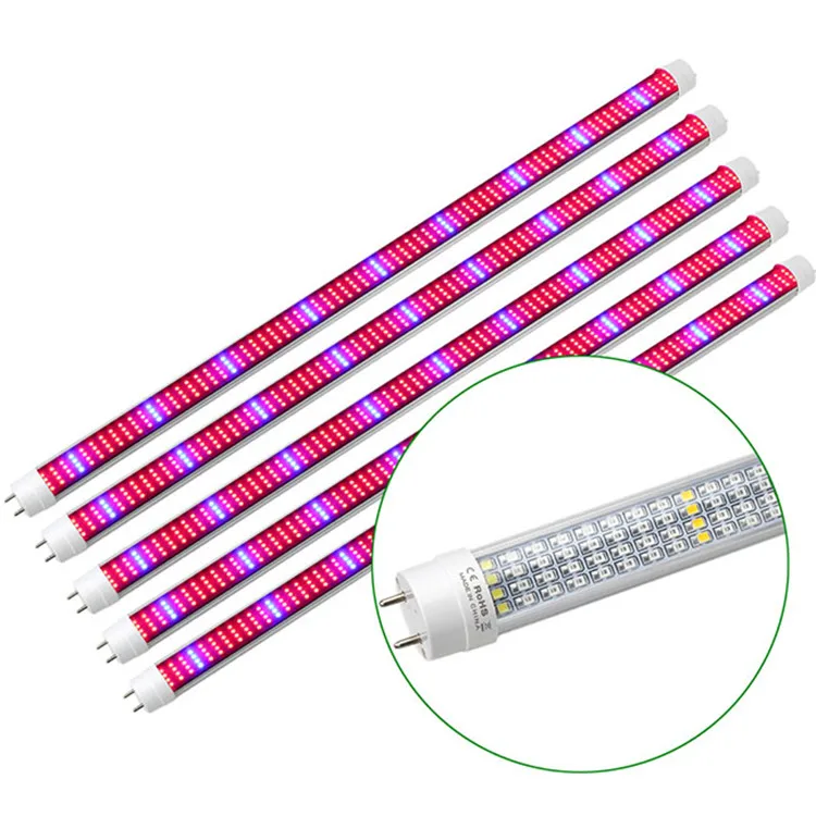 Высокое качество 4ft 20 Вт полный спектр t8 синий/красный Светодиодная лампа для выращивания растений без пятки для теплицы с 5 лет гарантии