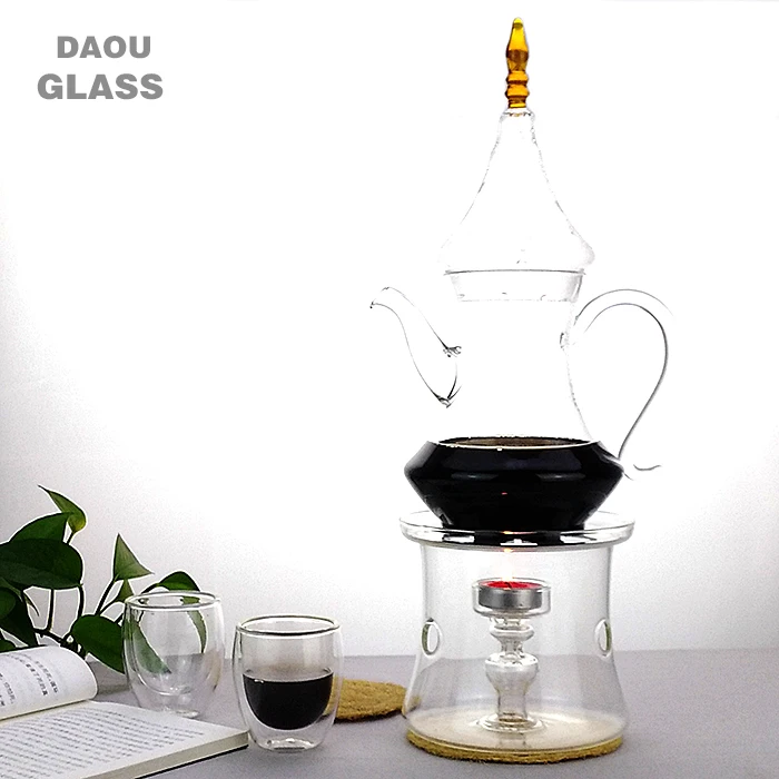 New style ! Handmade Heat Resist clear glass coffee sets,Multiple styles