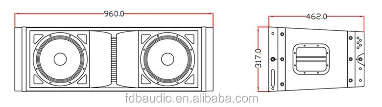 LA210 passive full range stage speaker line array