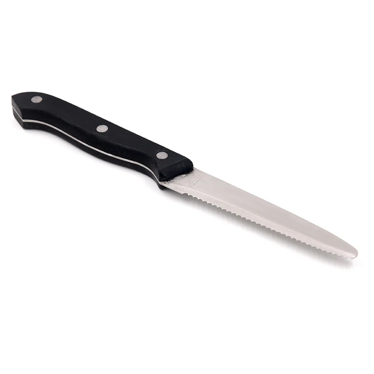 Best selling 5in Round Tip blade Jumbo Steak knife With Plastic handle