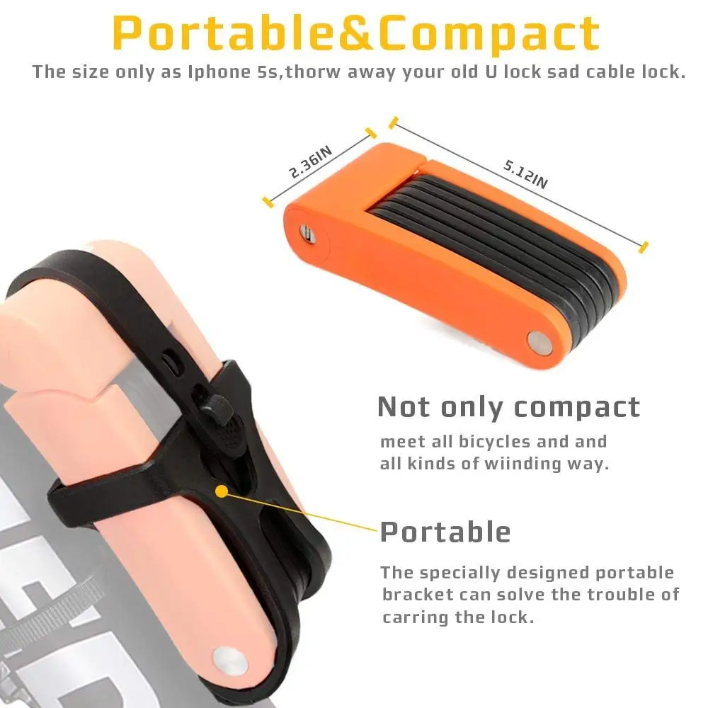 Складной Противоугонный замок для велосипеда