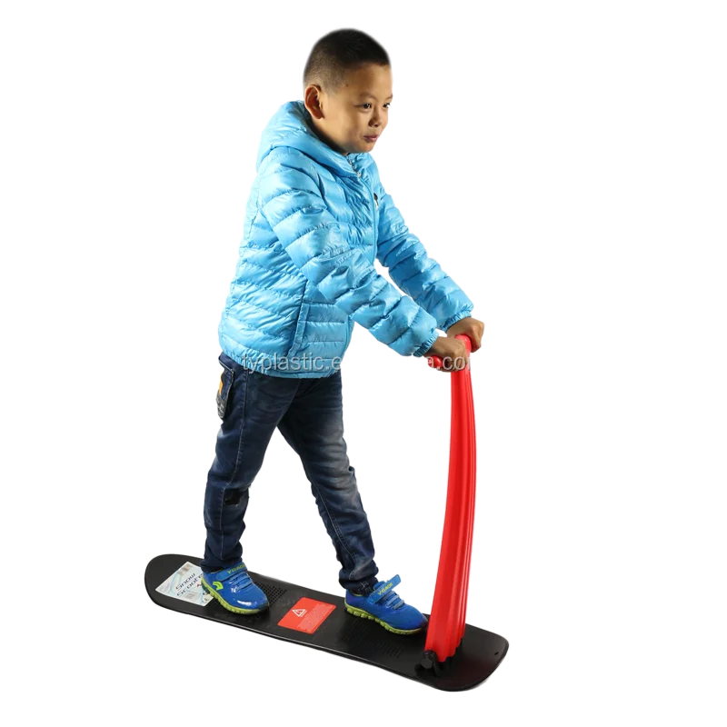 Kids Snow Scooter Ski Scooter Fold-up Snowboard Sledge Folding Sliding Ski Snowboard with Grip Handle Snow Sled