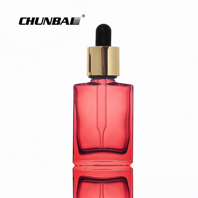 amber clear green rectangular glass bottle for smoking oil glass dropper bottle