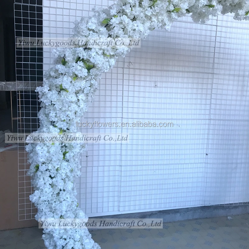 LFB848 Elegant Luckygoods wholesale handmade white silk flower wedding arch