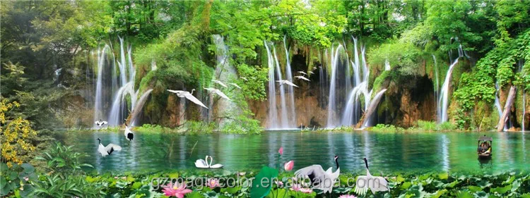 strong mountain waterfall photo decor wall wall murals