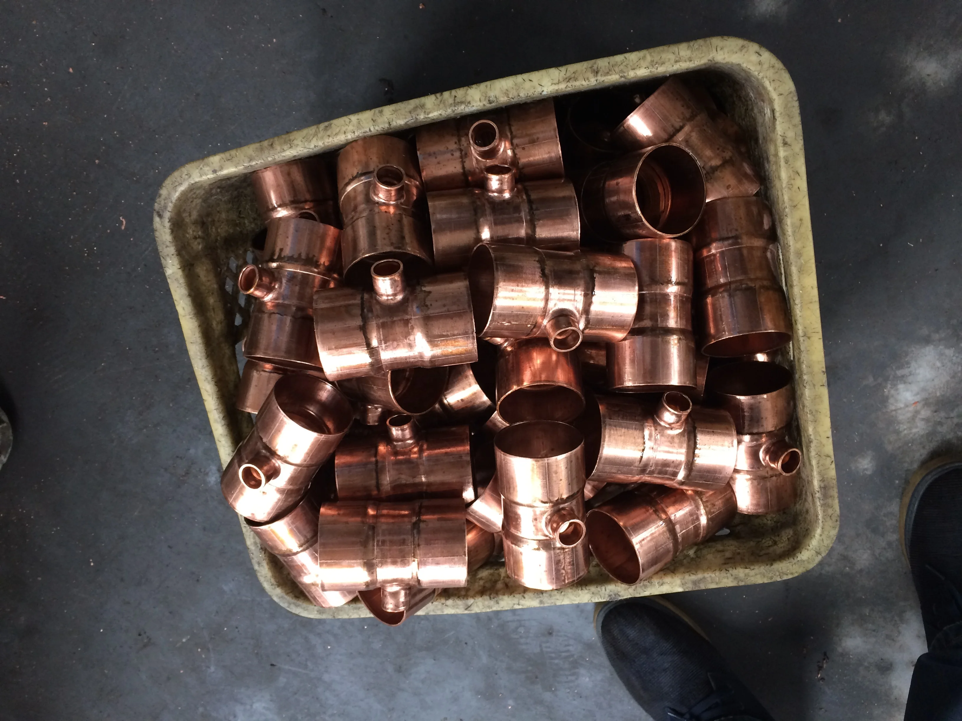 copper tee flaring machine