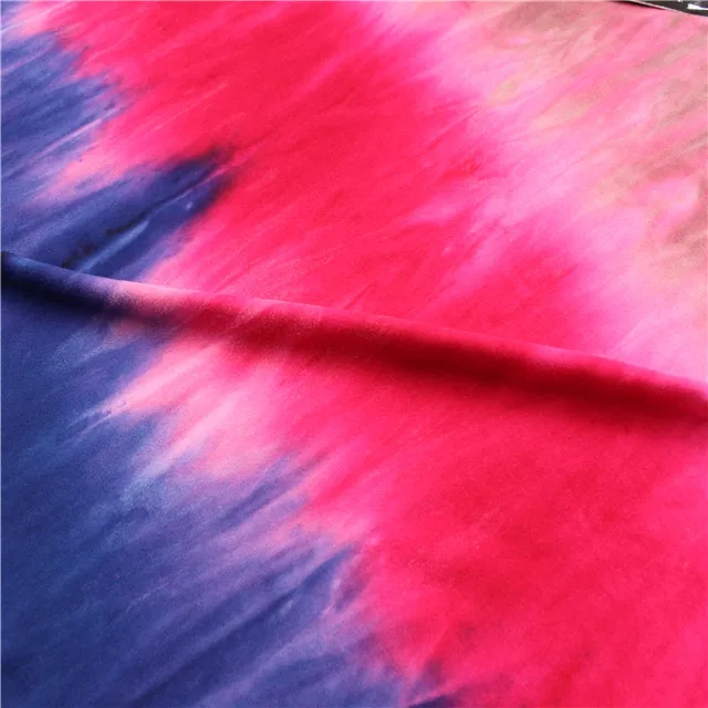 Новый дизайн, горячая Распродажа, высокое качество, галстук-крашеный, dty brush, одинарная трикотажная ткань yummy для платья-футболки
