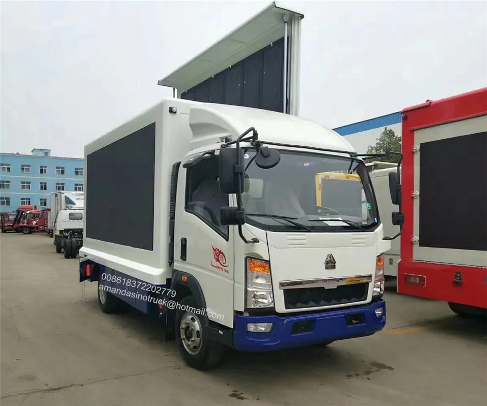 China supplier howo outside waterproof mobile LED billboard advertising truck for sale