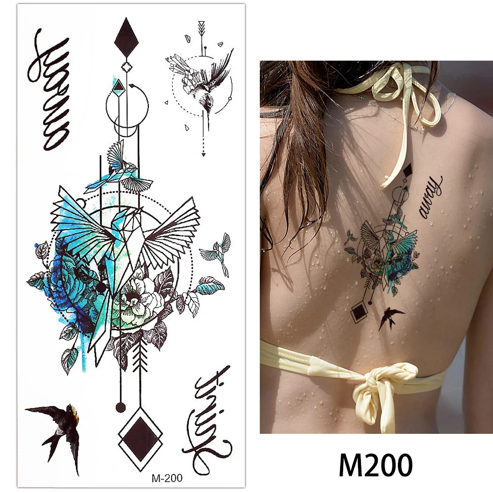 Sexy Girls Dream Body Back Temporary Tattoo Stickers