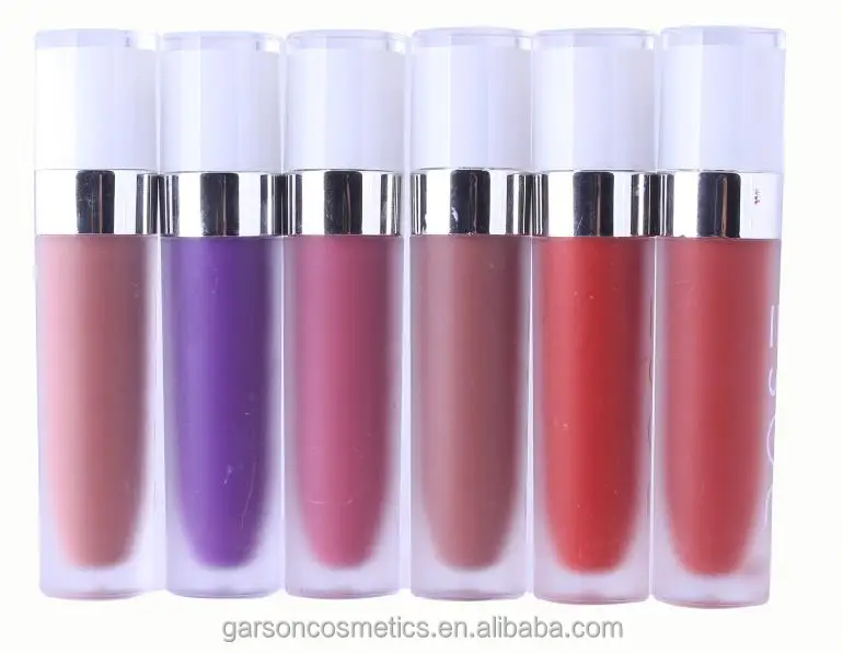 
Garson OEM long lasting lip paint velvet various colors matte lip gloss transparent tube lipstick 